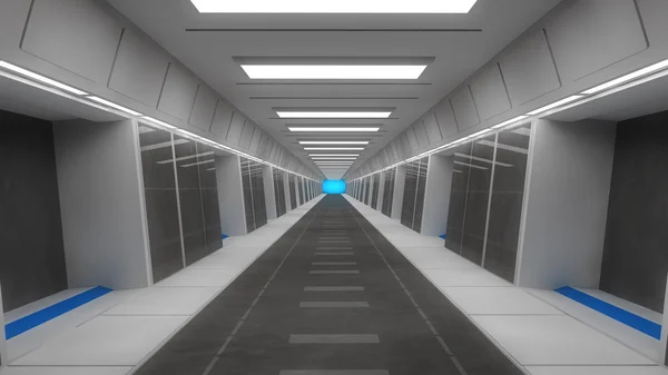 Futuristic corridor interior — Stock Photo, Image