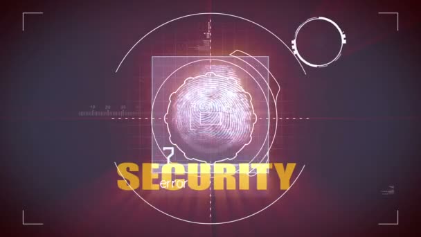HUD Scansione di sicurezza — Video Stock