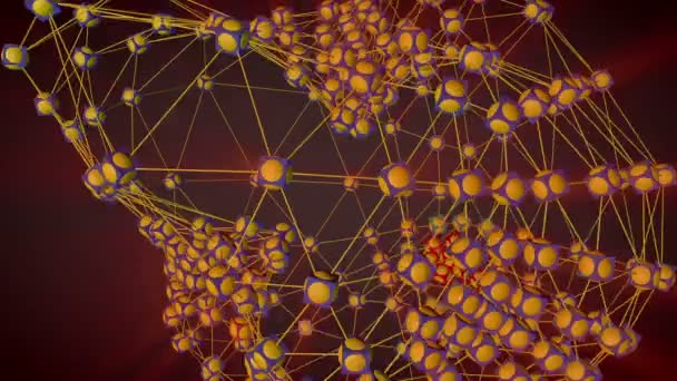 Esferas y cubos de conexión — Vídeo de stock