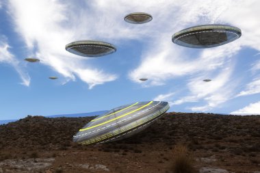 Dağ üzerinde UFO