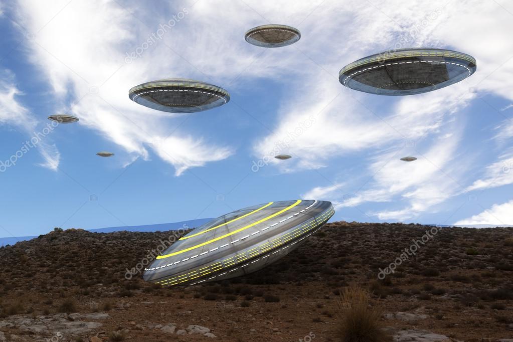 UFO over mountain