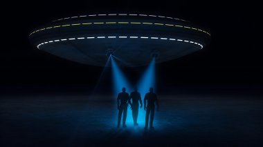 UFO saldıran ve insanları kaçırıyor.
