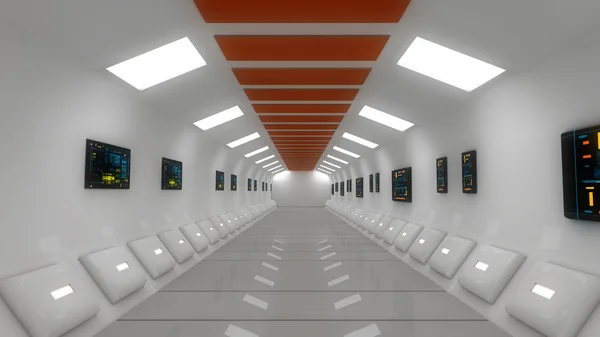 Futuristické koridor interiér — Stock fotografie