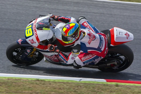 Motorista XAVIER SIMEON. ÓLEO FEDERAL GRESINI — Fotografia de Stock