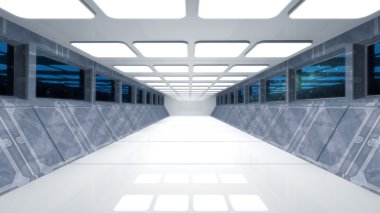 Fütüristik koridor iç