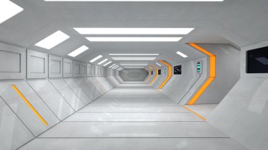 Fütüristik koridor iç