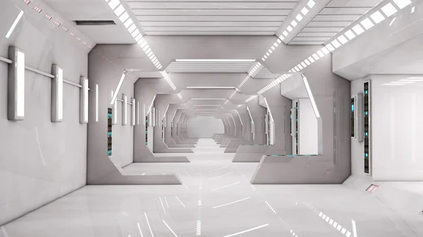 Corridoio futuristico interno — Foto Stock