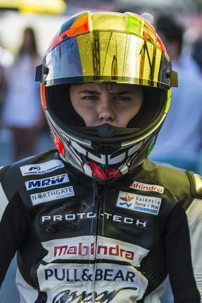 Aaron Polanco. Moto3. Equipo Aspar . — Foto de Stock