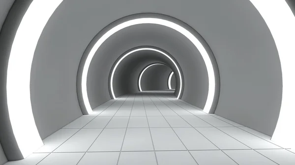 Futuristischer Korridor-Innenraum — Stockfoto