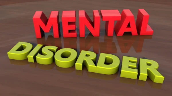 Mental disorder 3d text — Stock Photo, Image