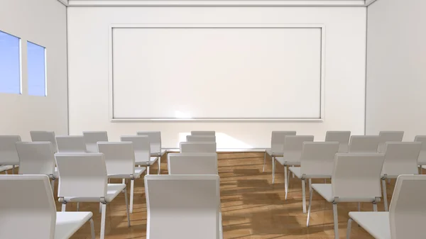 Sala de aula e quadro branco — Fotografia de Stock