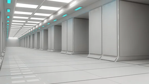 Futuristic corridor interior — Stock Photo, Image