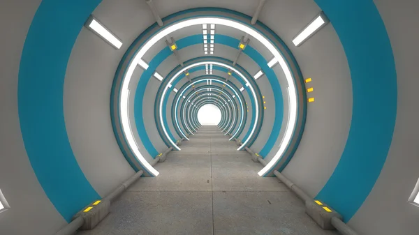 Intérieur du corridor futuriste — Photo
