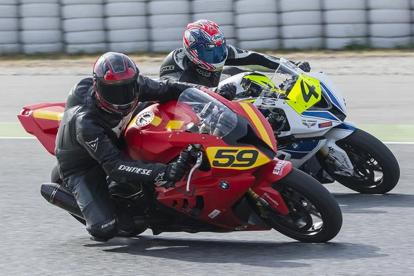 Conductor Oscar Ranz. BMW S1000RR —  Fotos de Stock