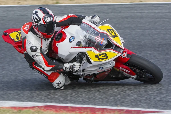 Driver Roberto Ortega. BMW S1000R — Stock Photo, Image