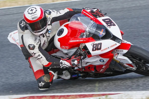 Conductor Asier Gómez. BMW S1000RR —  Fotos de Stock