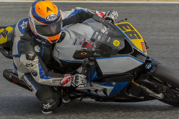 Conductor Victor Gallego. BMW S1000RR —  Fotos de Stock