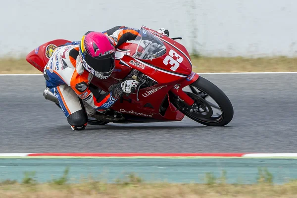 Conducteur Daniel Valle. Championnats méditerranéens de moto . — Photo