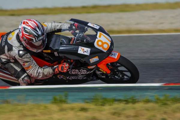 Conductor Fau Canero. Campeonato Mediterráneo de Motociclismo —  Fotos de Stock