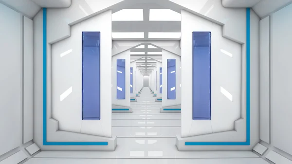 Corridoio futuristico fantascienza — Foto Stock