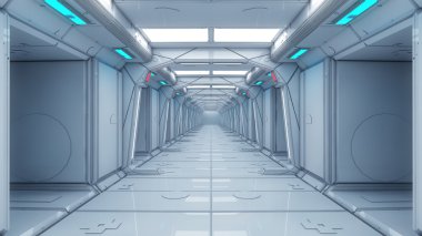 Fütüristik koridor bilim kurgu