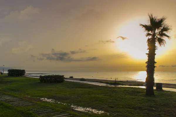 Прекрасний схід сонця на пляжі — стокове фото