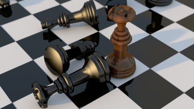 Kahverengi satranç Kraliçe WINS