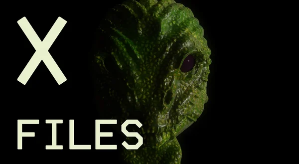 Gröna Alien porträtt — Stockfoto