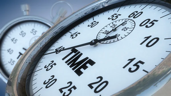 Chronomètre et temps texte — Photo