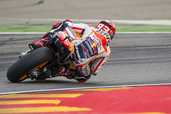 Marc Marquez. Repsol Honda Team. Grand Prix Movistar z MotoGP Aragon — Zdjęcie stockowe