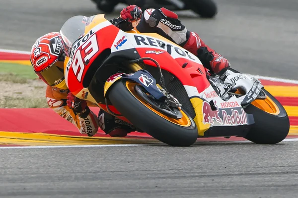 Marc Marquez. Repsol Honda takımı. Aragon MotoGP Grand Prix Movistar — Stok fotoğraf