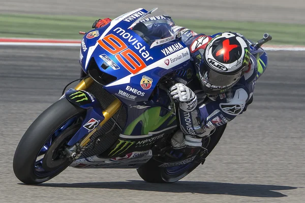 Jorge Lorenzo. Movistar Yamaha Team. Grand Prix Movistar of Aragon — Stock Photo, Image