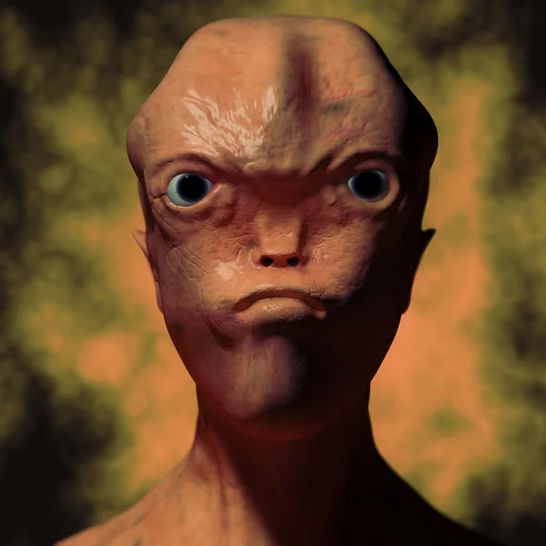 3d Alien Portrait — Stockfoto