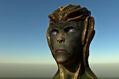 3D uzaylı portre