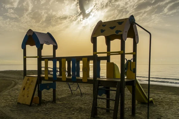 Children's playground on the beach — Stock Photo, Image
