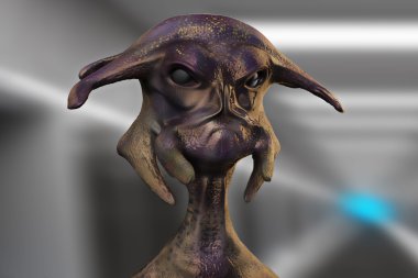 3D uzaylı portre