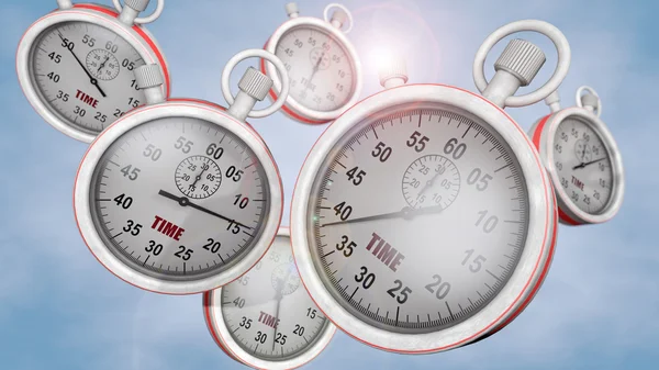 Group of mechanical stopwatches — Stock Photo, Image