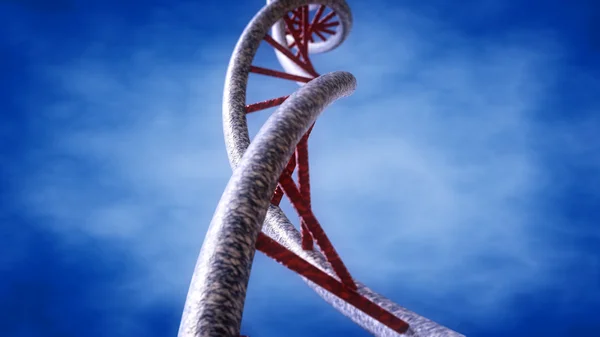 Вид цепочки ДНК — стоковое фото