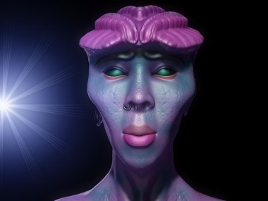 3D uzaylı portre