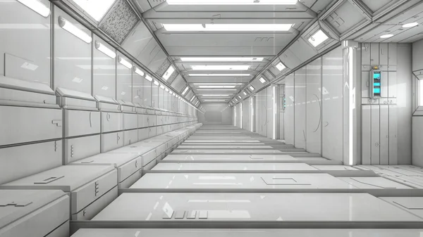 Futuristic Interior empty room — Stock Photo, Image