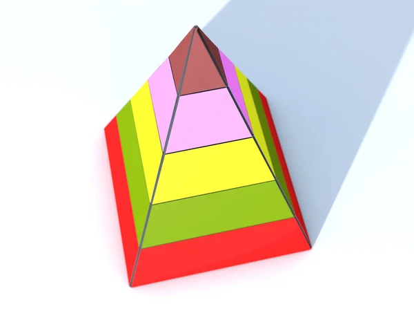 Bunt geschichtete Pyramide — Stockfoto