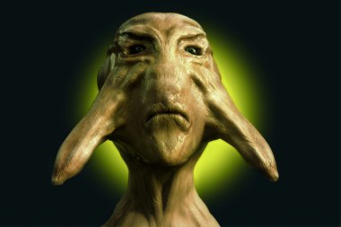 3D uzaylı portre