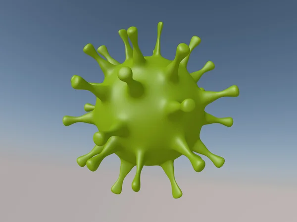 Virus verde flotante — Foto de Stock