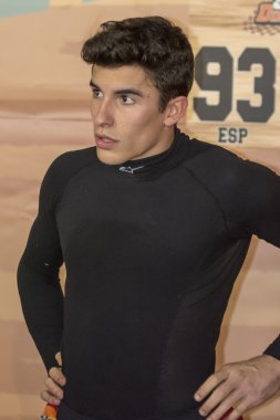 Sürücü Marc Marquez. Dirt Track Superprestigio rekabet