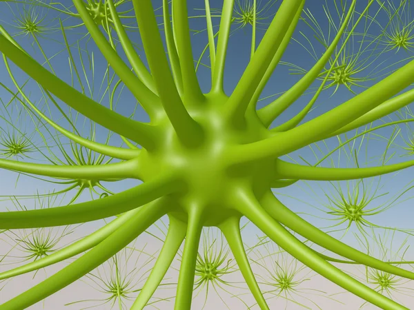 Green 3d viruses — Stock Photo, Image