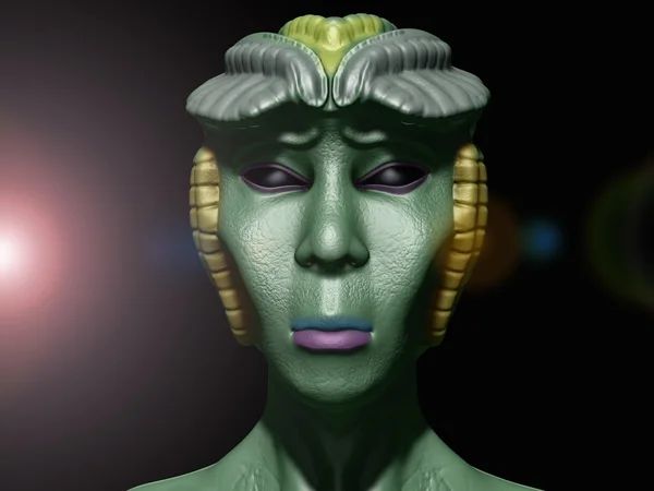 3D uzaylı Prenses portre — Stok fotoğraf