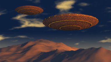 Fütüristik Ufo gemiler