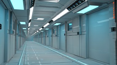 Işıkları ile iç koridor