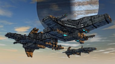 Fütüristik uzay ve gezegen