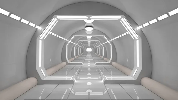 Korytarz futurystyczna architektura — Zdjęcie stockowe